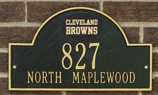 Cleveland Browns Black And Gold Personalized Discourse Wall Plaque