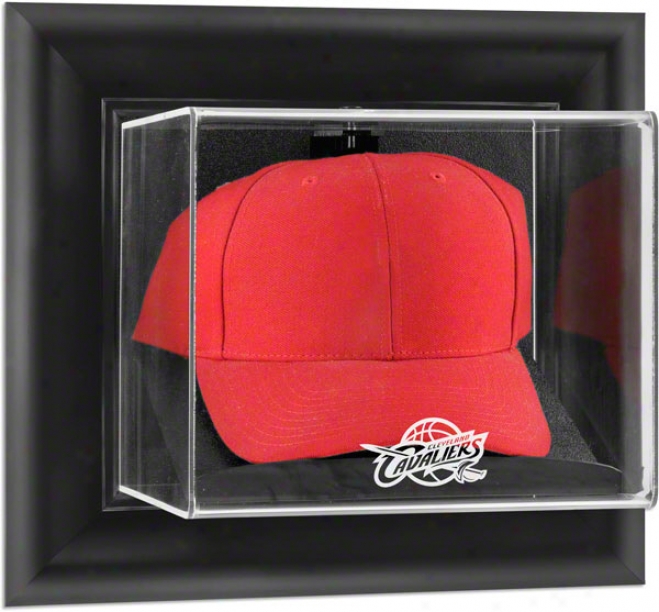 Cleveland Cavalisrs Framed Wall Mounfed Logo Cap Display Case