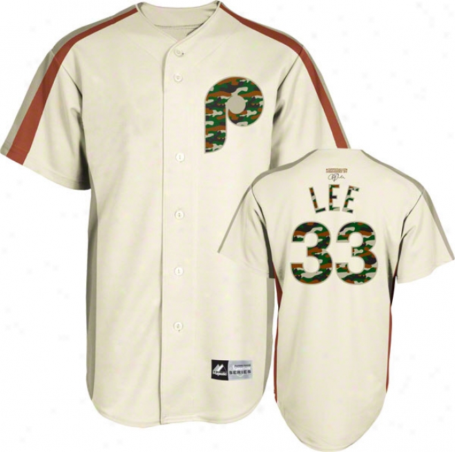 Clkff Lee Philadelphia Phillies Majestic Player Designed Signatur3 Series Jersey