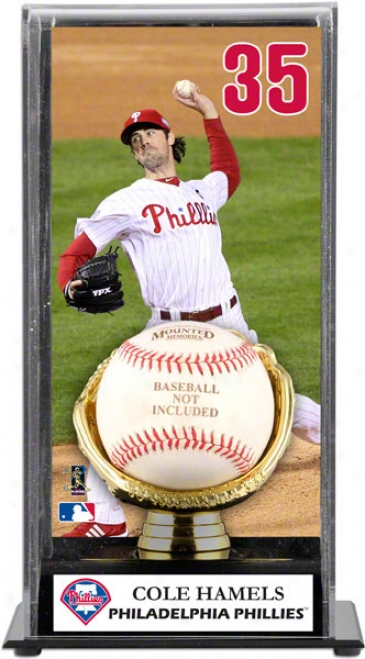 Cole Hamels Gold Glove Baseball Display Case  Details: Philadelphia Phillies