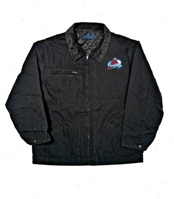 Colorado Avalanche Jacket: Black Reebok Tradesman Jerkin