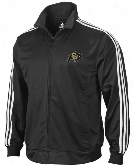 Colorado Buffaloes Adidas Black 3-stripe Track Jacket