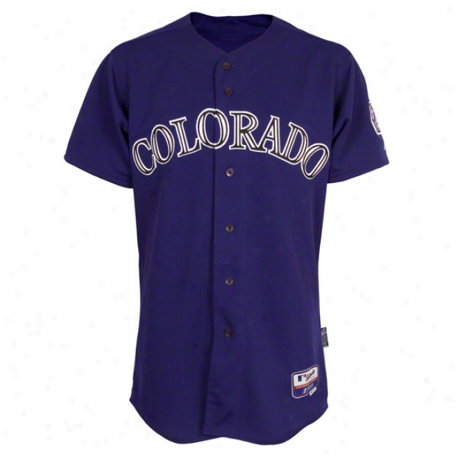 Colorado Rockies Alternate Purple Authentic Cool Base␞ On-field Mlb Jersey