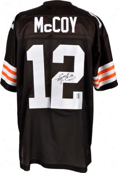 Colt Mccoy Autographed Jersey  Details: Cleveland Browns, On Field, Brown