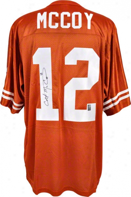 Colt Mccoy Autographed Jersey  Details: Texas Longhorns, Orange, Nike
