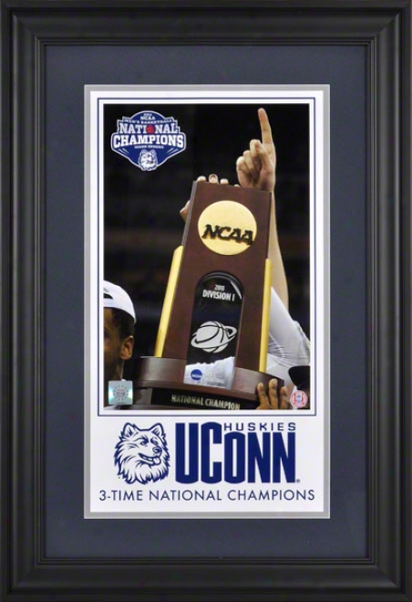 Connecticut Huskies Framed Collage  Details: 3-time, 2011 Ncaa Men's Basketball Champions