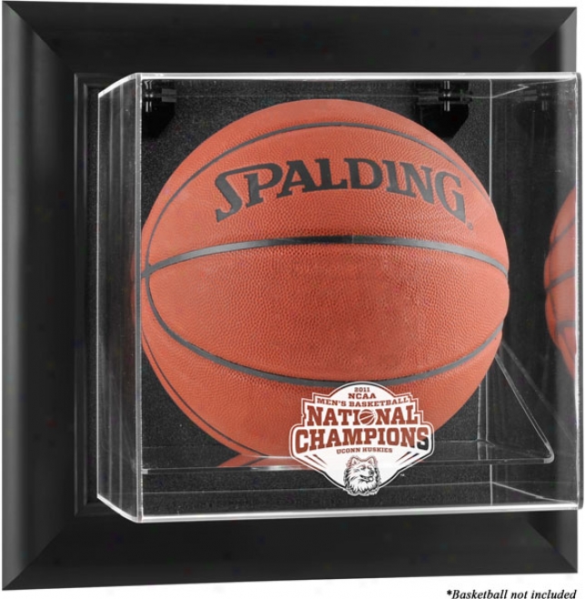 Connecticut Huskies Framed Wall Mounted Logo Basketball Display Case  Details: 2011 Ncaa Basketball National Champions