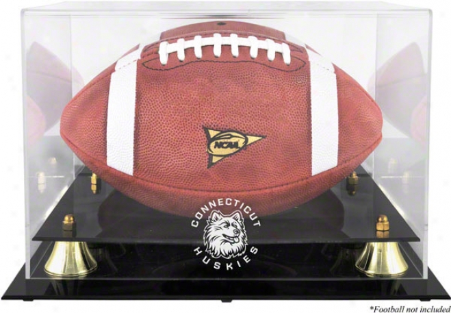 Connecticut Huskies Golden Clazsic Team Logo Football Question With Mirror Back