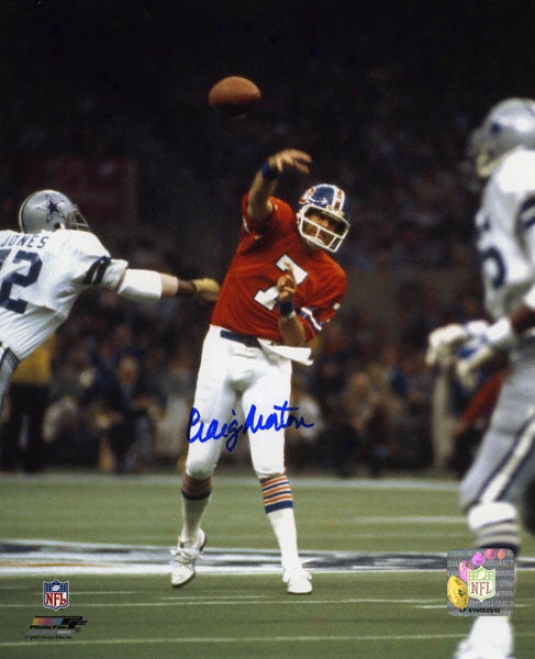 Craig Morton Denver Broncos 8x10 Autographed Photograph