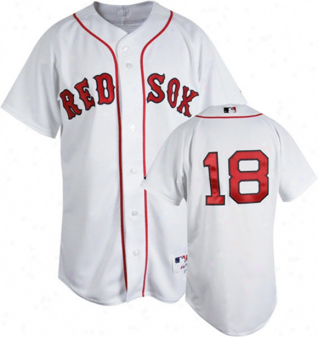 Daisuke Matsuzaka White Majestic Aufhentic Home On-field Boston Red Sox Jersey