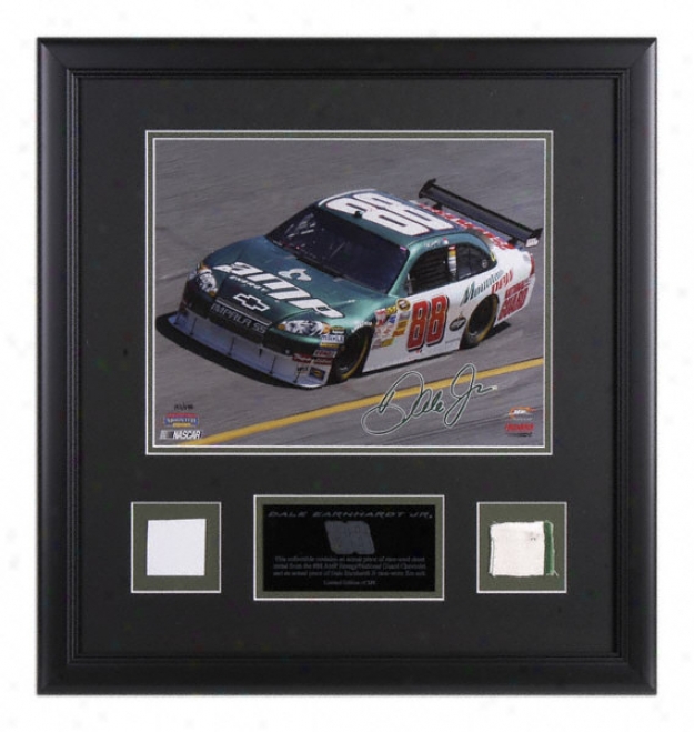 Dale Earnhardt Jr. - Amp - Framed Laserchrome 11x14 Photograph By the side of Sheet Metal And Suif Piece