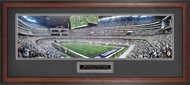 Dallas Cowboys -2009 Inaugural Game- Framed Panoramic Photograph