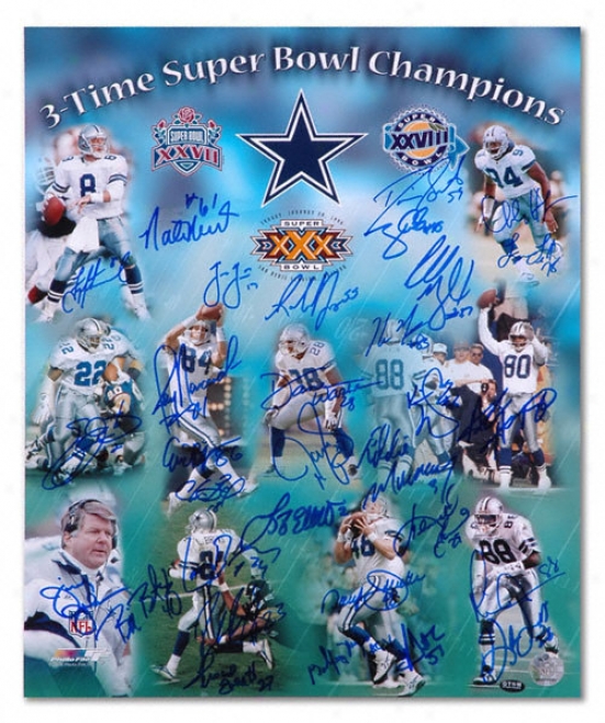 Dalla sCowboys - 3x Sb Champs - Autographed 16x20 Photobraph