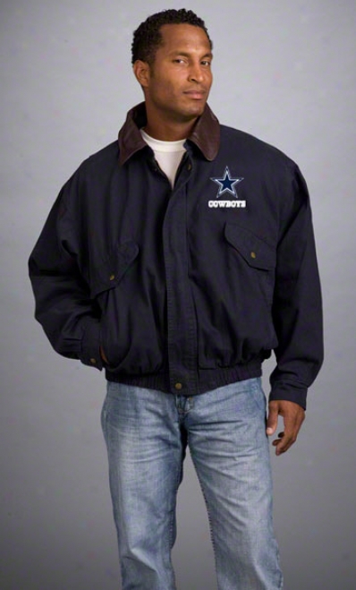 Dallas Cowboys Jacket: Navy Reebok Navigator Jzcket