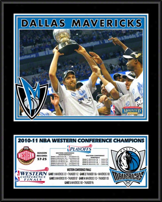 Dallas Mavericks 2010-2011 Western Meeting for consultation Champions Sublimated 12x15 Color Plaque