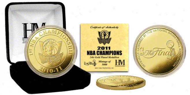 Dallas Mavericks 2011 Nba Champions 24kt Gold Coin