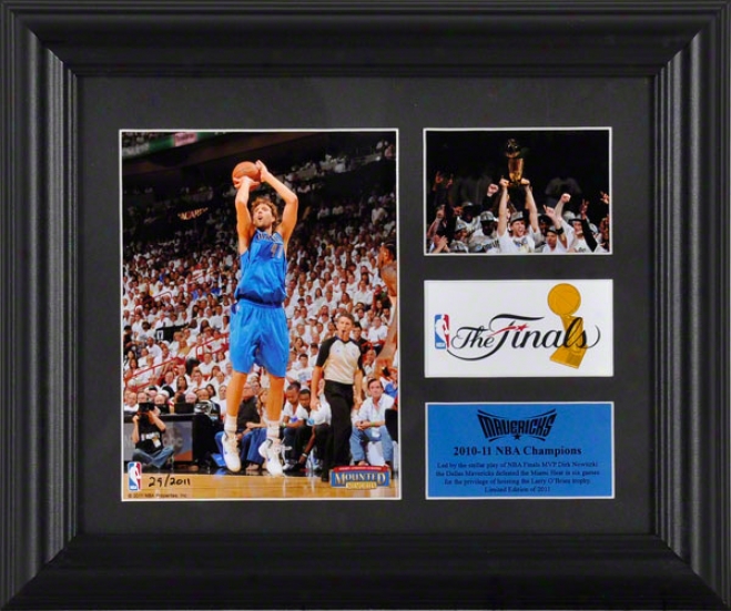 Dallas Mavericks Framed 2-photogrzph 2010-2011 Nba Chapions Collage