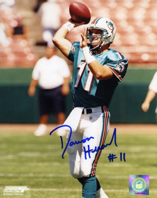 Damon Huard Miami Dolphins 8x10 Autographed Photograph