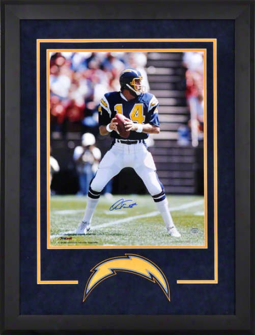 Dan Fouts Deluxe Framed Autographhed 16x20 Photograph  Details: San Diego Chargers