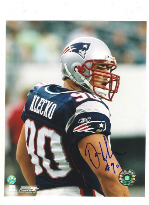 Dan Klecko Autigraphed New England Patriots 8x10 Photo