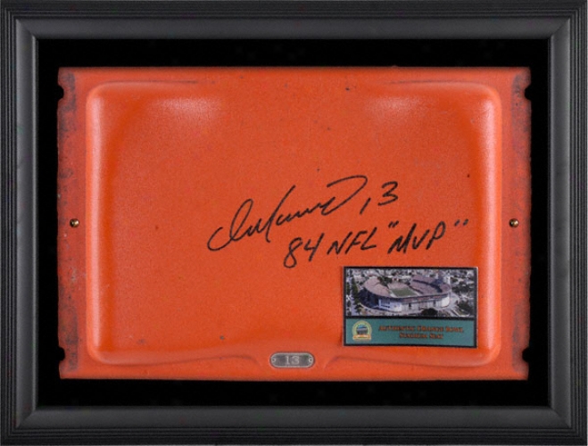 Dqn Marino Autographed Orange Bowl Seat Black Framedd Shadowbox With 1984 Nfl Mvp Inscription