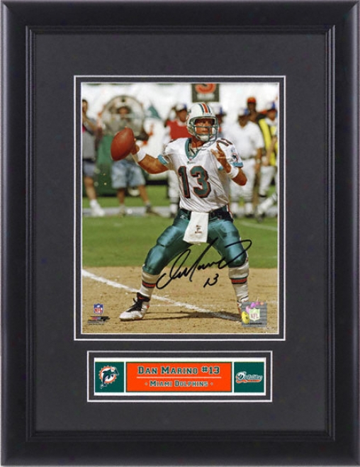 Dan Marino Miami Dolphins Framed Autographed 8x10 Photograph