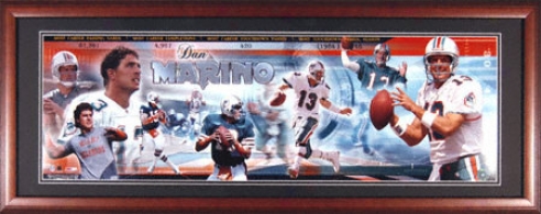 Dan Marino Miami Dolphins Framed Unsigned Panoramic Photograph