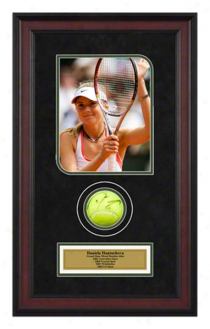 Daniela Hantuchoav French Open Framed Autographed Tennis Ball With Photo