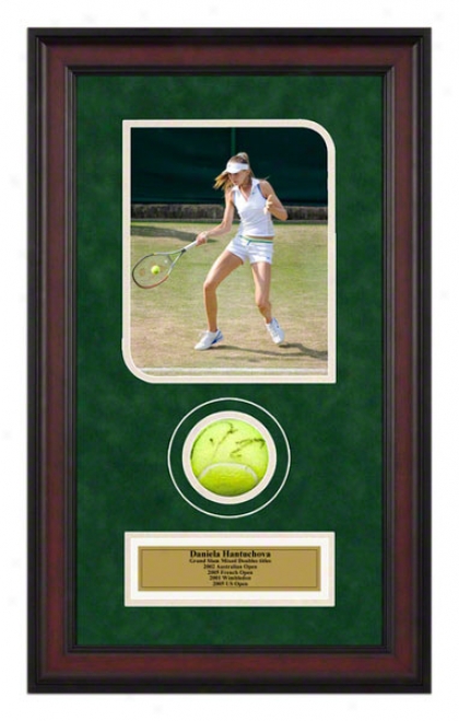 Daniela Hantuchova Wimbledon Match Framed Autographed Tennis Ball With Photo