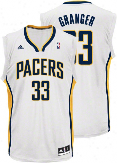 Danny Granger Jersey: Adidas Revolution 30 White Replica #33 Indiana Pacers Jersey