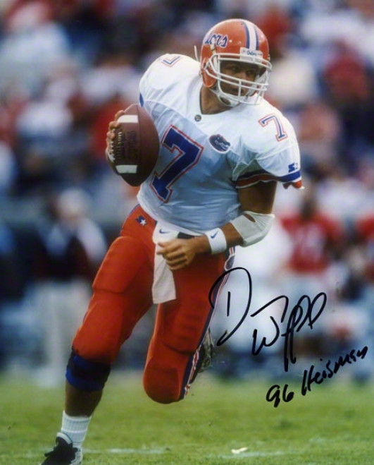 Danny Wuerffel Florida Gators Autographed 8x10 Photo W/ Inscription &quot96 Heisman&quot