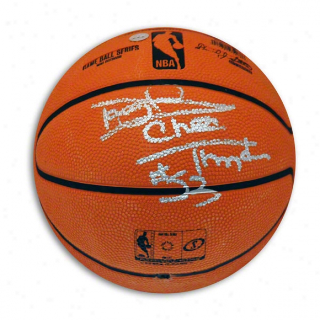 Darryl Dawkins Autographed Mini Basketball Inscribed Chocolate Thunder