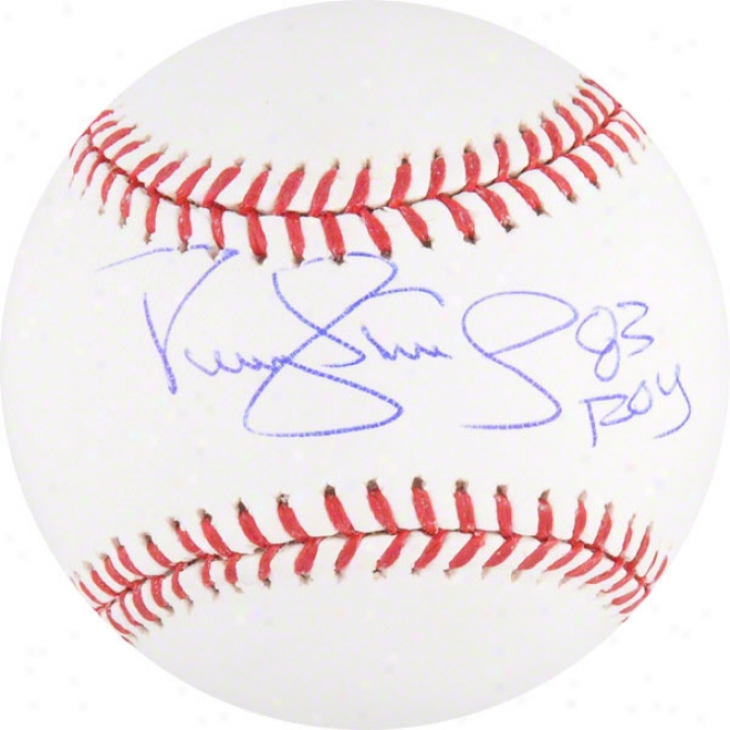 Darryl Strawberry Autographed Baseball  Particulars: 83 Roy Inscription