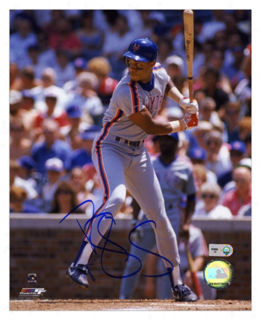 Darryl Strawberry New York Mets - Batting - Autographed 8x10 Photograph