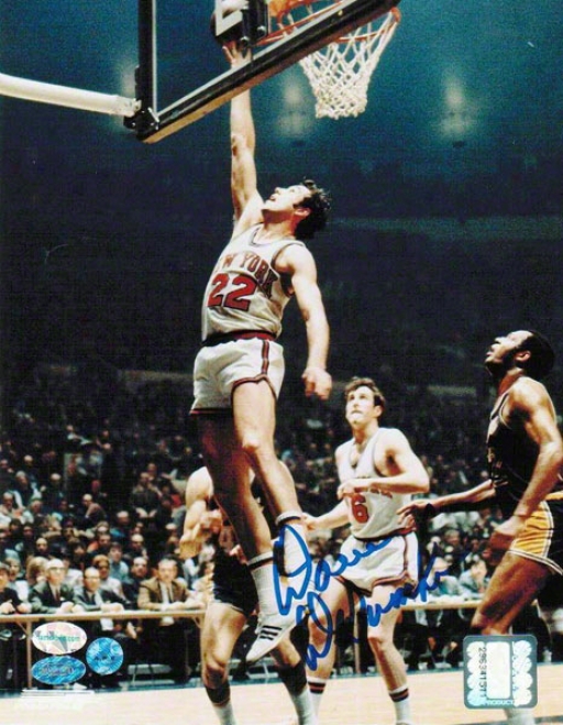 Dave Debusschere New York Knicks Autographed 8x10 Photo Layup