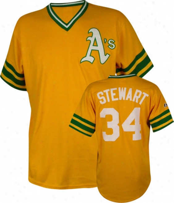 Dave Stewart Majestic Cooperstown Throwback Oakland Athetics Jresey