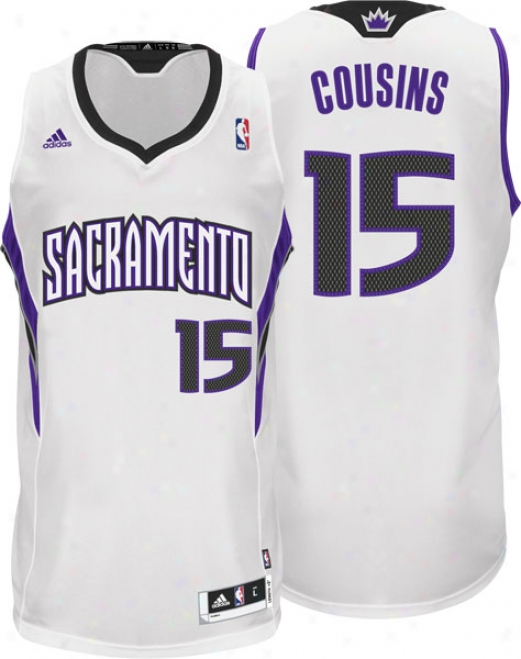 Demarcus Cousins Jersey: Adidas White Swingman #15 Sacramento Kings Jersey