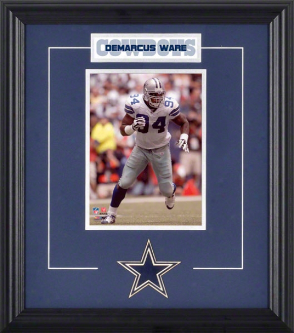 Demarcus Ware Framed 6x8 Photograph With Team Logo & Plate