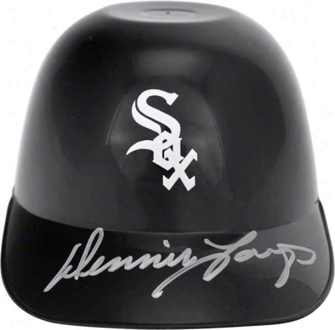 Dennis Lamp Autograpbed Mini Batting Helm  Details: Chicago White Sox