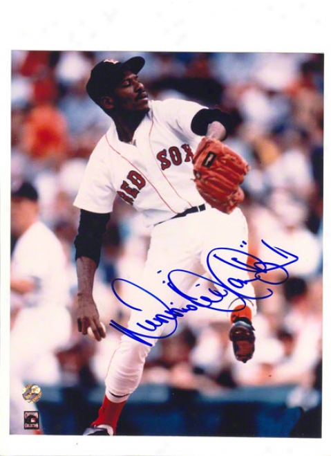 Dennis &quotoil Can&quot Boyd Autographed Boston Red Sox 8x10 Photo Inscribed &quotoil Can&quot