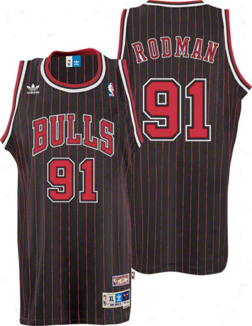 Dennis Rodman Jersey: Adidas Dismal Throwback Swingman #91 Chicago Bulls Jersey