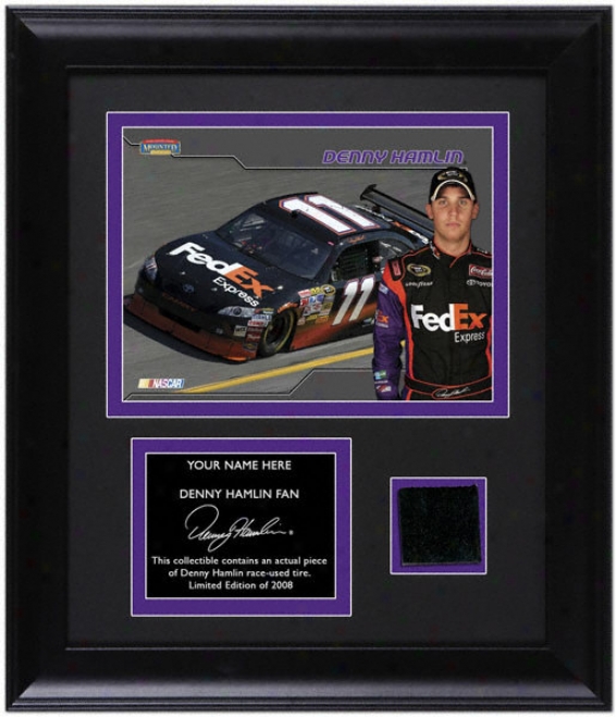 Denny Hzmlin Framed 6x7 Photograph By the side of Race Tire And Personalized Namepla5e