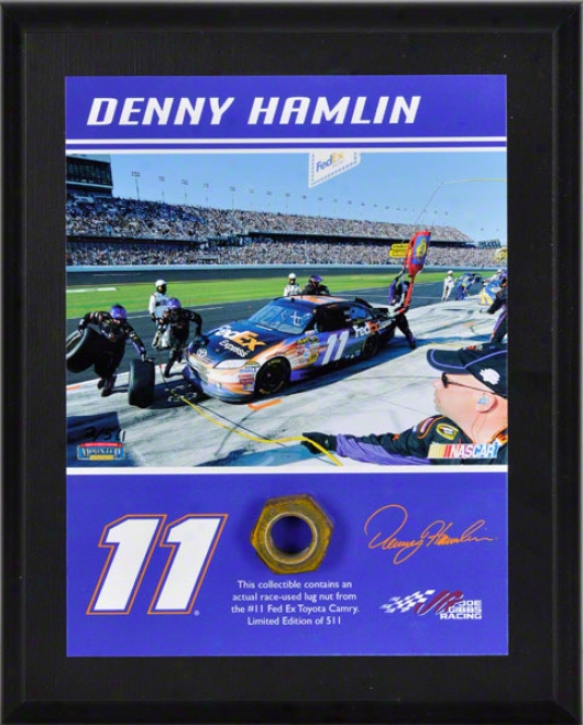 Denny Hamlin Lug Nut Plaque  Details: Race Used 2011, Limited Edition Of 511