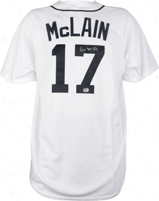 Denny Mcclain Autographed Jersey  Details: Detroit Tigers, Majestic