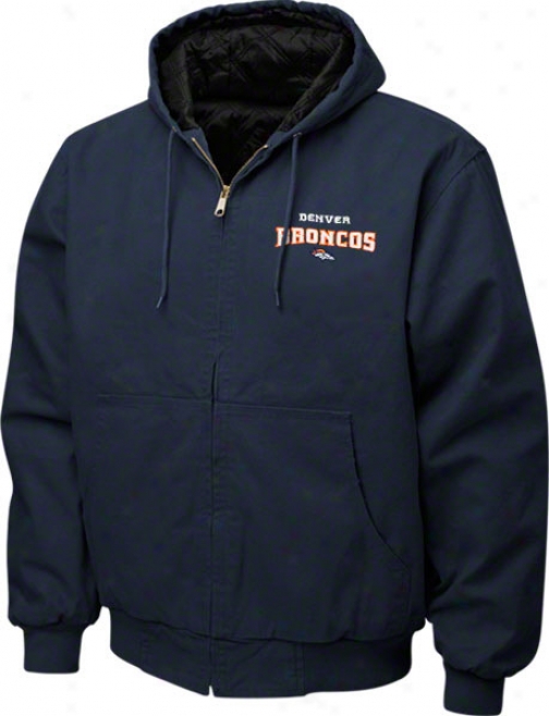 Denver Broncos Jacket: Navy Reebok Cumberland Jacket