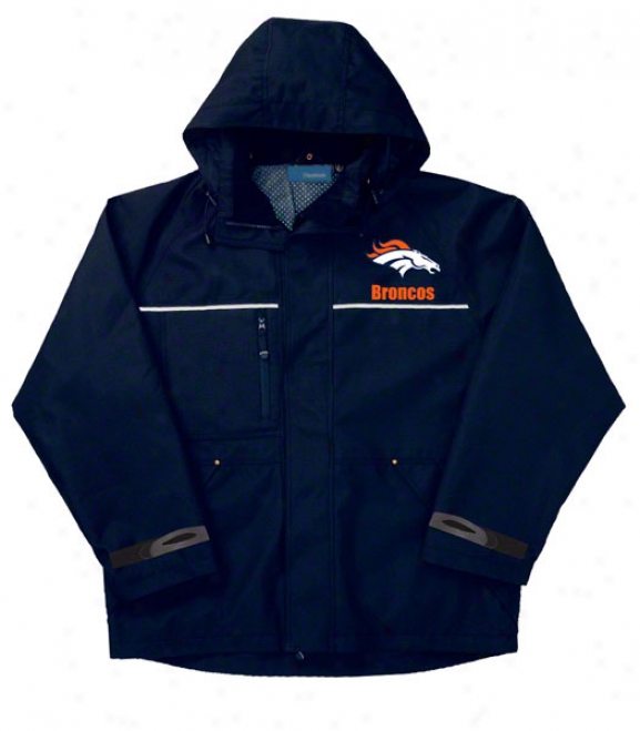 Denver Broncos Jacket: Navy Reebok Yukon Jacket