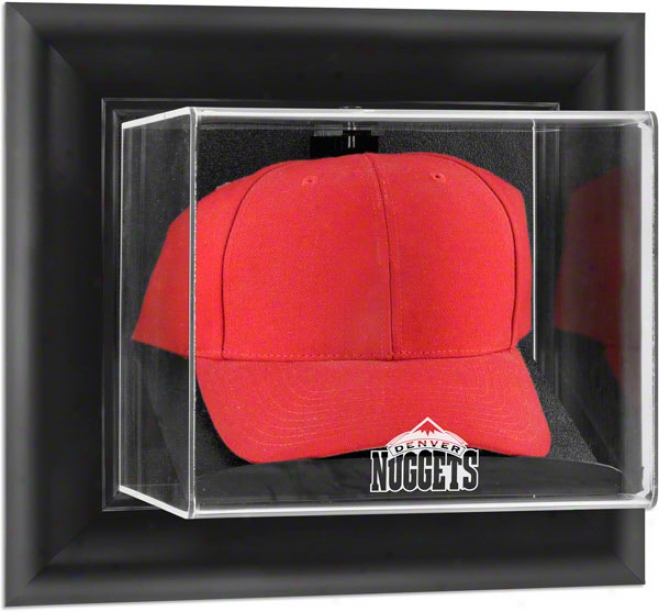 Denver Nuggets Framed Wall Moutned Logo Cap Display Case