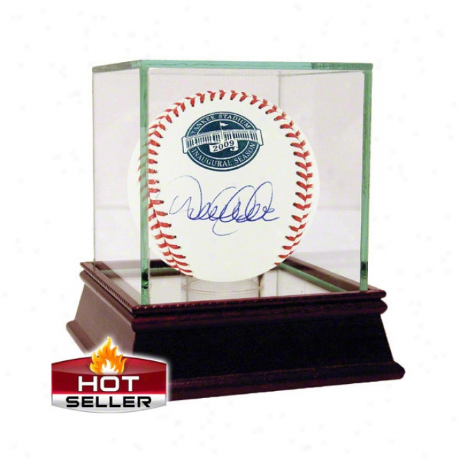 Deerek Jeter Autographed Basebalp D etails: Yankee Stadium Inaugural Season Baseball