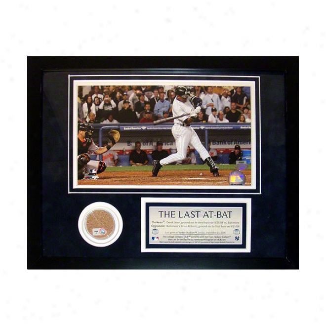 Derek Jeter New York Yankees 11x14 Framed Collage With Game Used Dirt Tue Last At-abt Photo & Nameplate