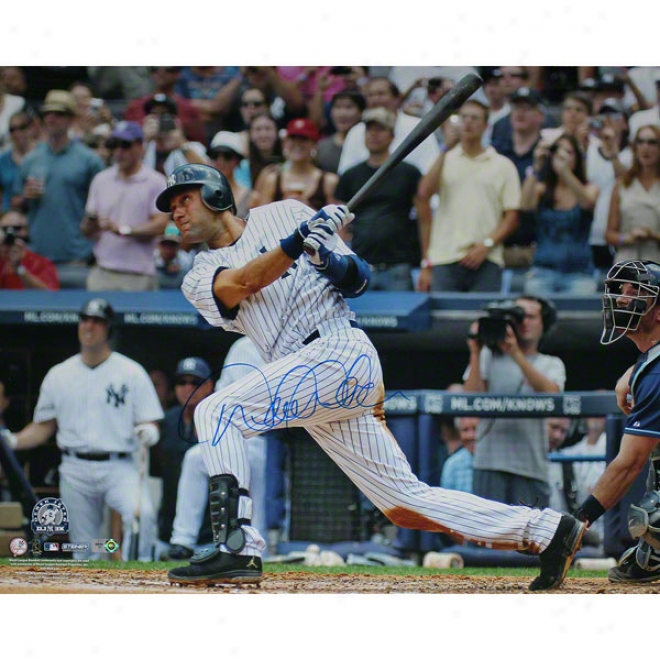 Derek Jeter New York Yankees 16x20 3000th Hit Swing Horizontal Autographed Photograph